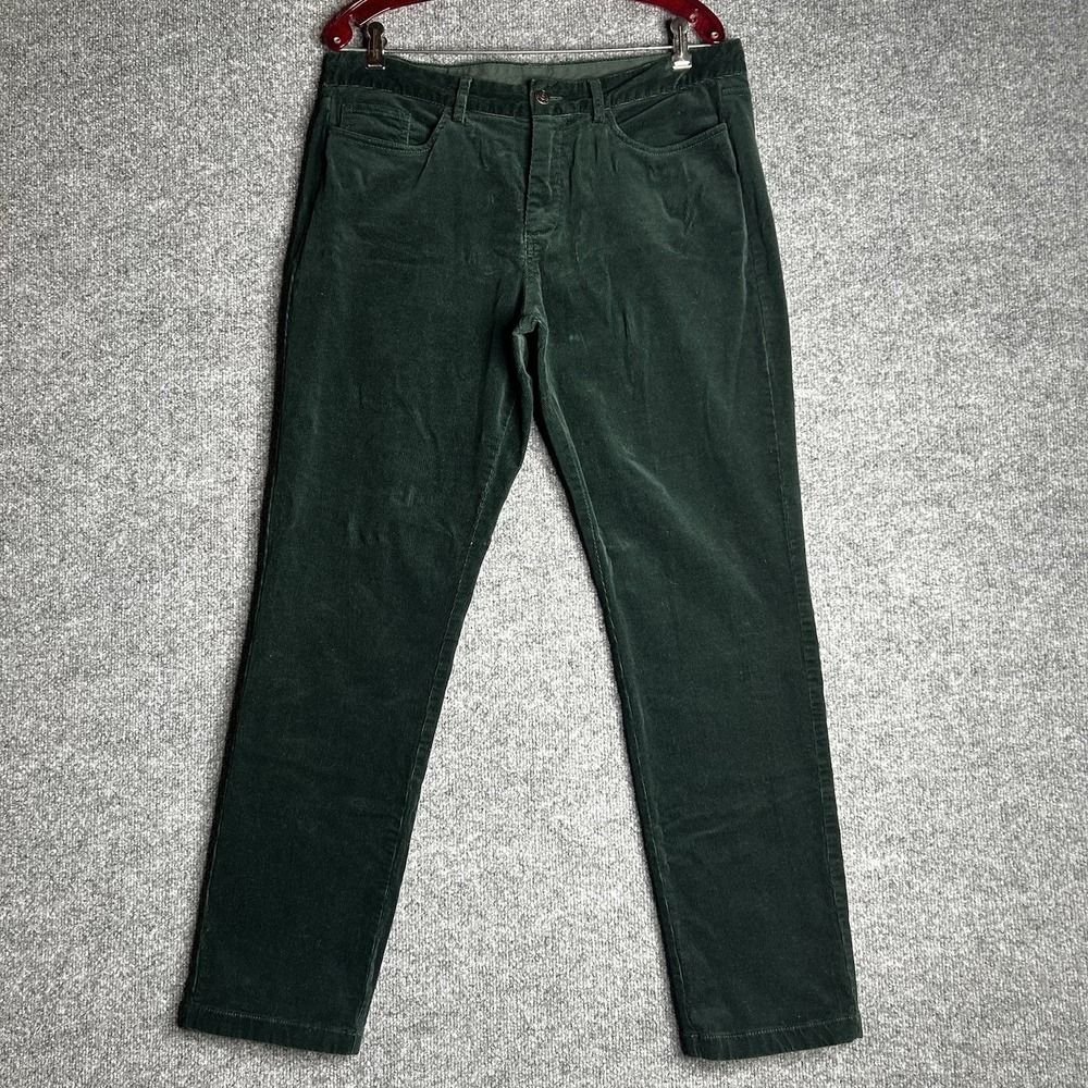 Brooks Brothers Womens Corduroy Pants Straight Fit Size 12 Green